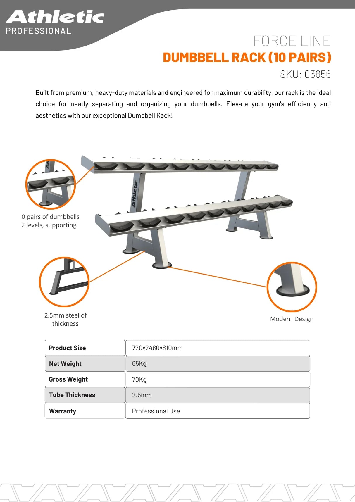 Dumbbell Rack - 03856 - Almac Sports