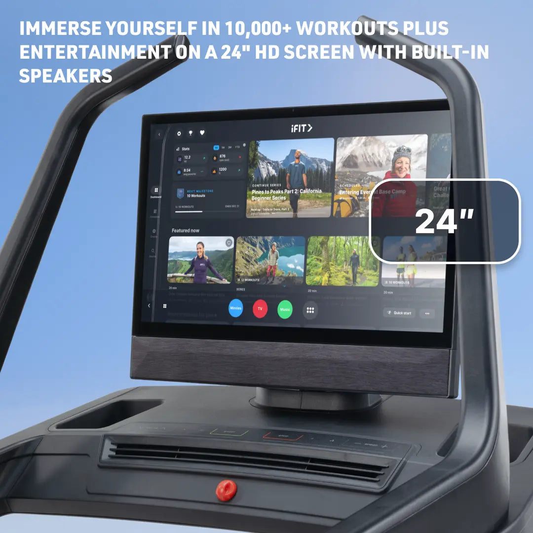 Big Display of NordicTrack X24 Treadmill for Home Gym