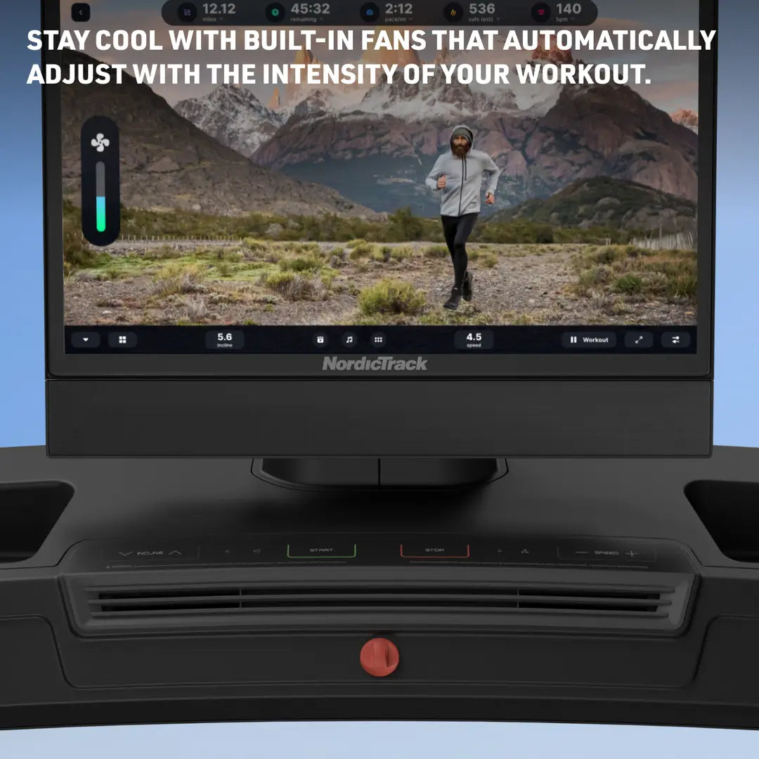 Autobreeze Fan for Cool Workout during Summers on NordicTrack X24 Treadmill