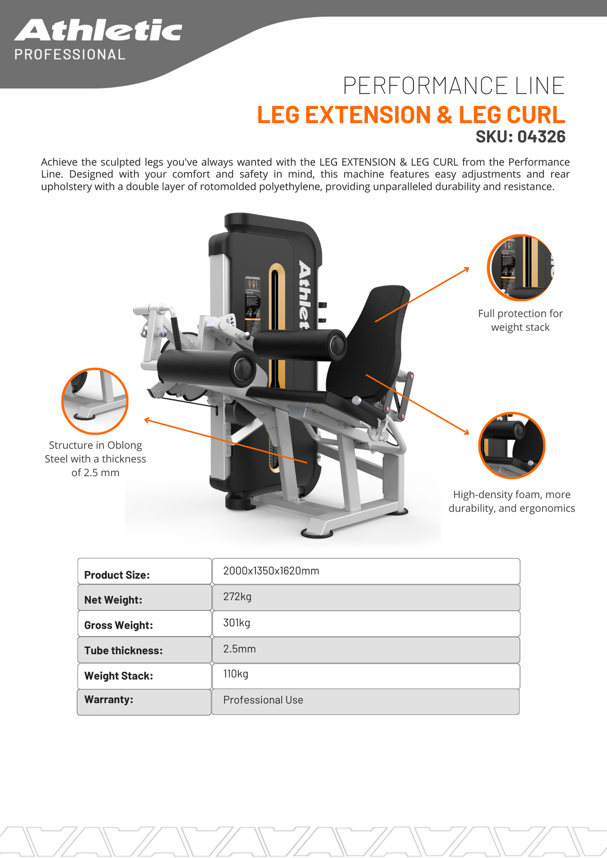 Leg Curl & Leg Extension Machine