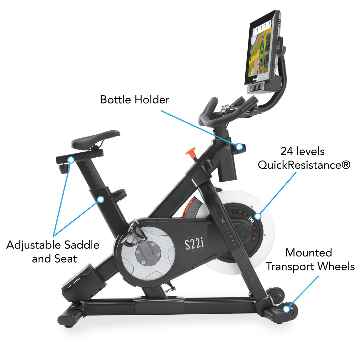 NordicTrack Spin Bike S22i Features