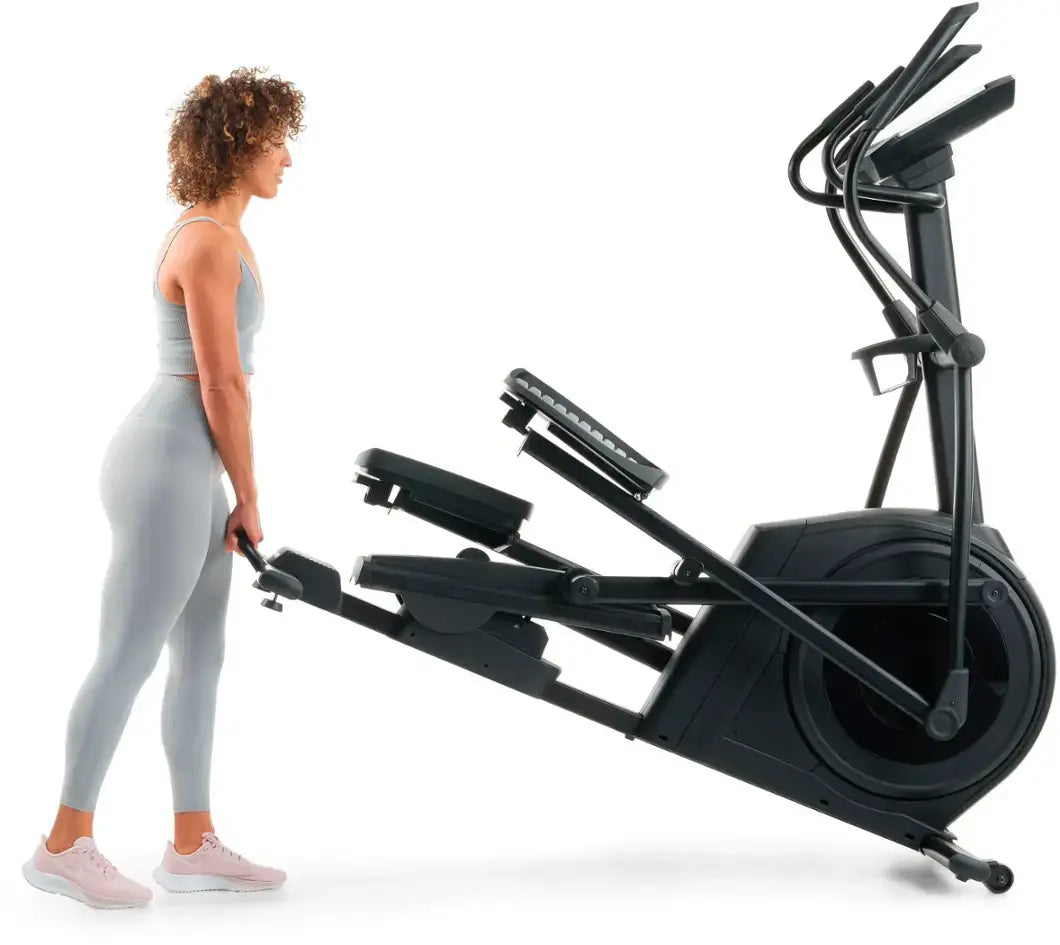 Easy transportation with wheels of NordicTrack Airglide 14i Elliptical Crosstrainer