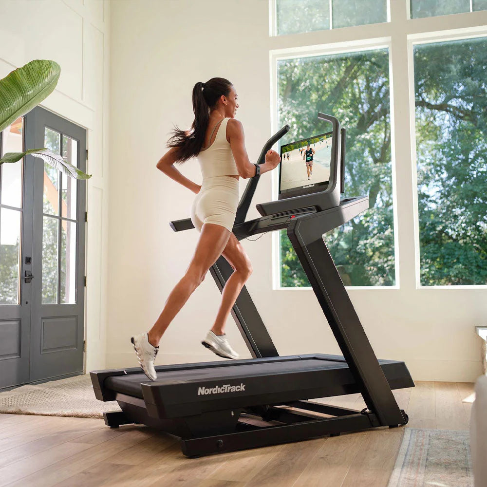 NordicTrack X24 Treadmill at Home Gym Person Running